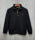 Premium Half Zip Pullover Jacket Black