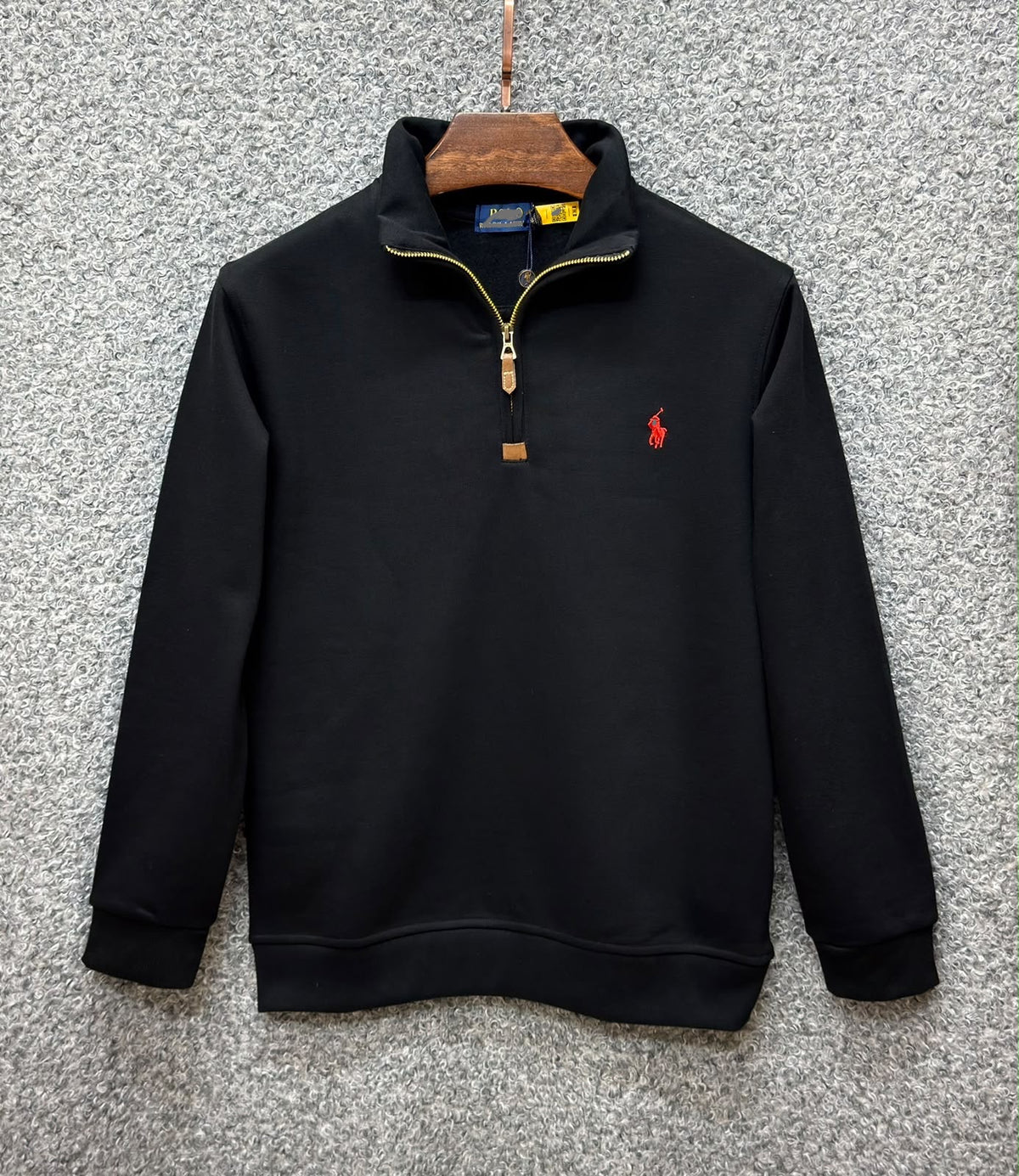 Premium Half Zip Pullover Jacket Black