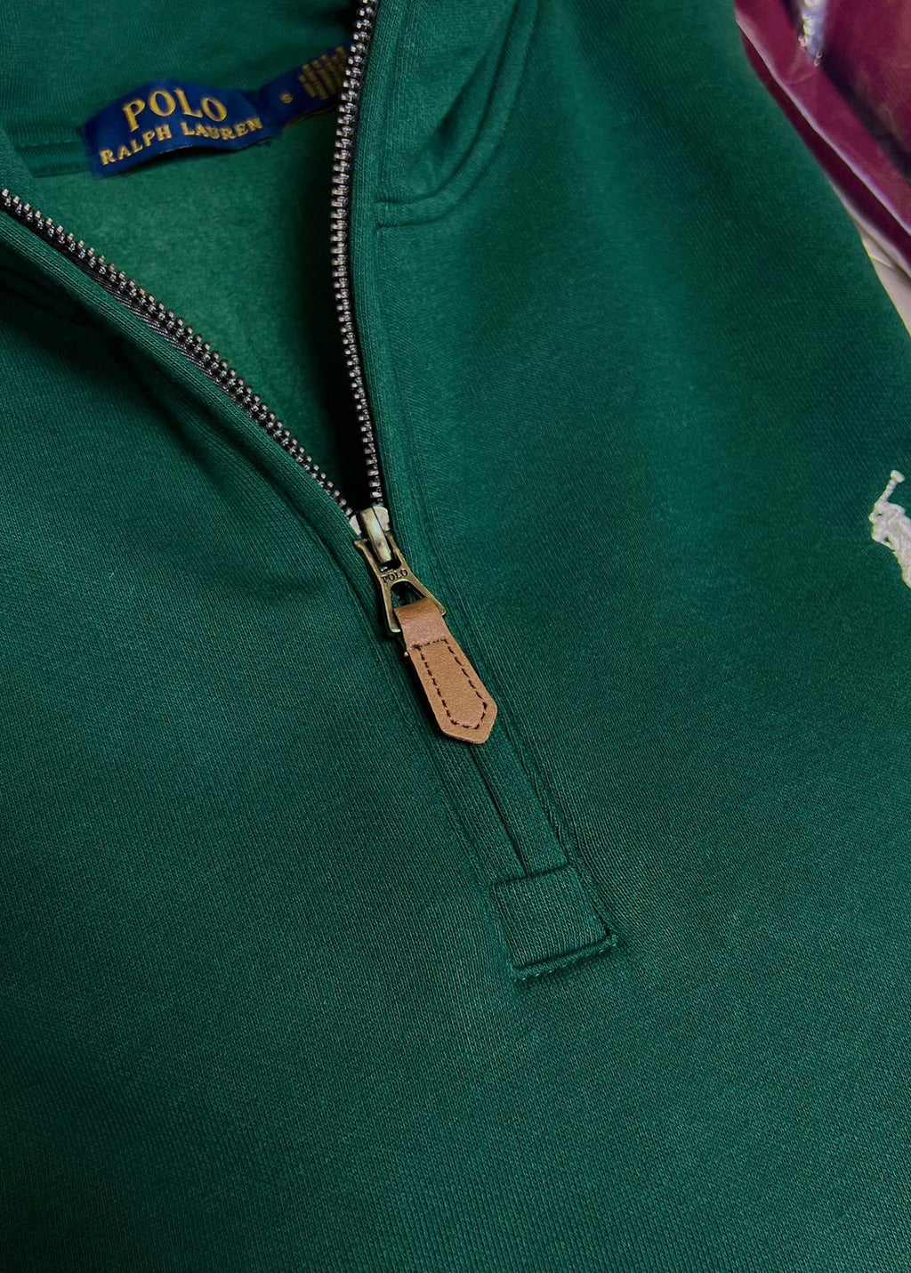 HALF ZIP SWEATSHIRT - Bottle Green