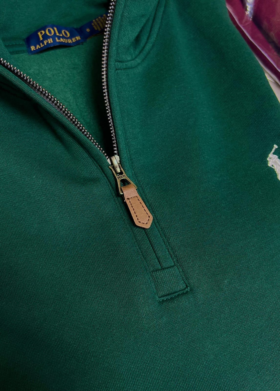 HALF ZIP SWEATSHIRT - Bottle Green