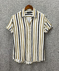 HAWAI SHIRT - OLIVE AND BLACK STRIPE