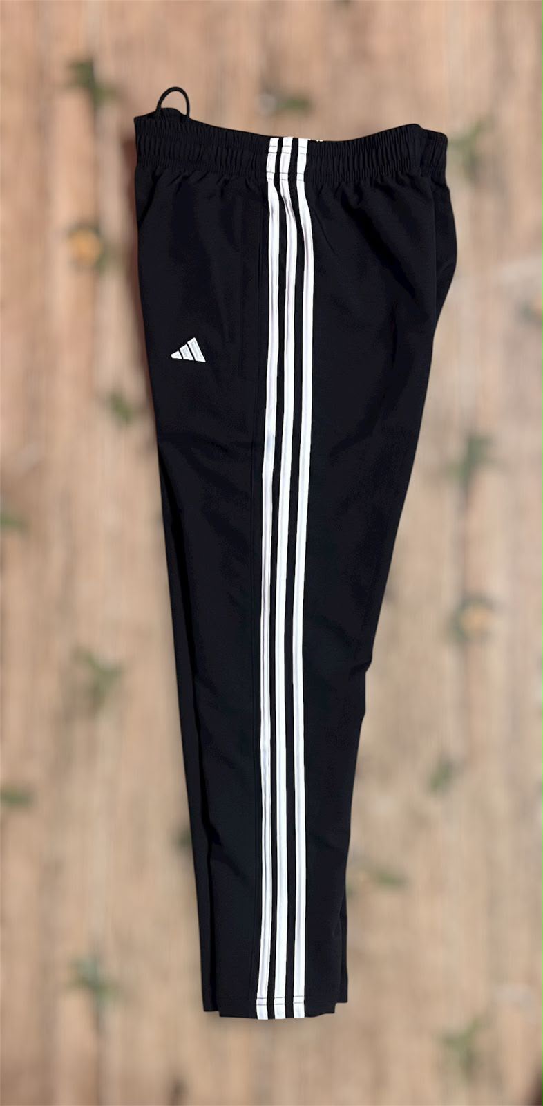 TRACK PANT - BLACK (WHITE STRIPE)