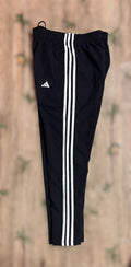 TRACK PANT - BLACK (WHITE STRIPE)