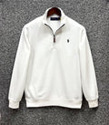 HALF ZIP SWEATSHIRT - White