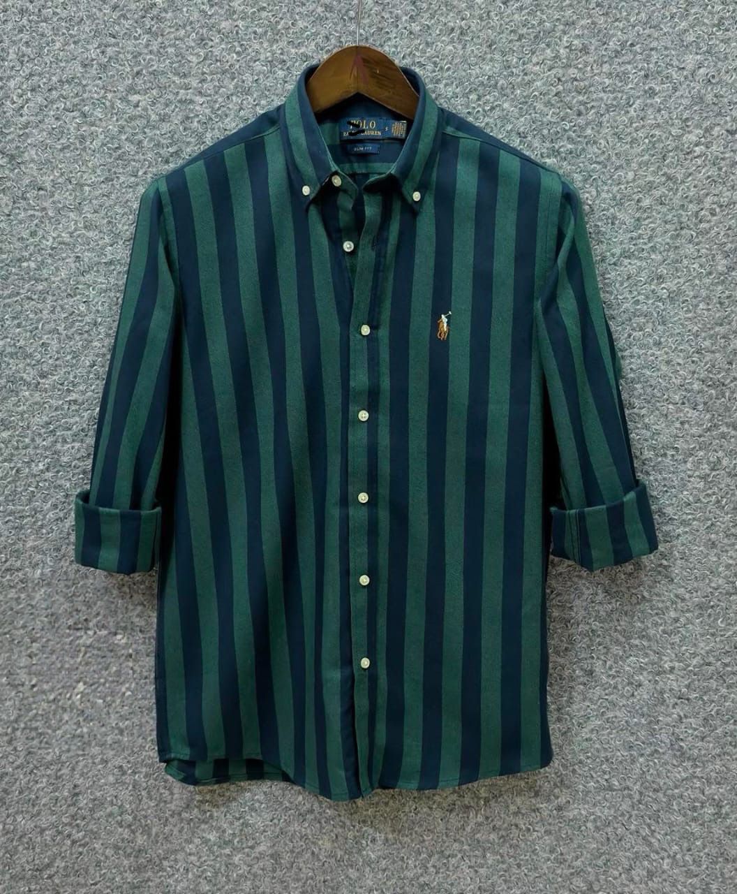Green Navy Stripe