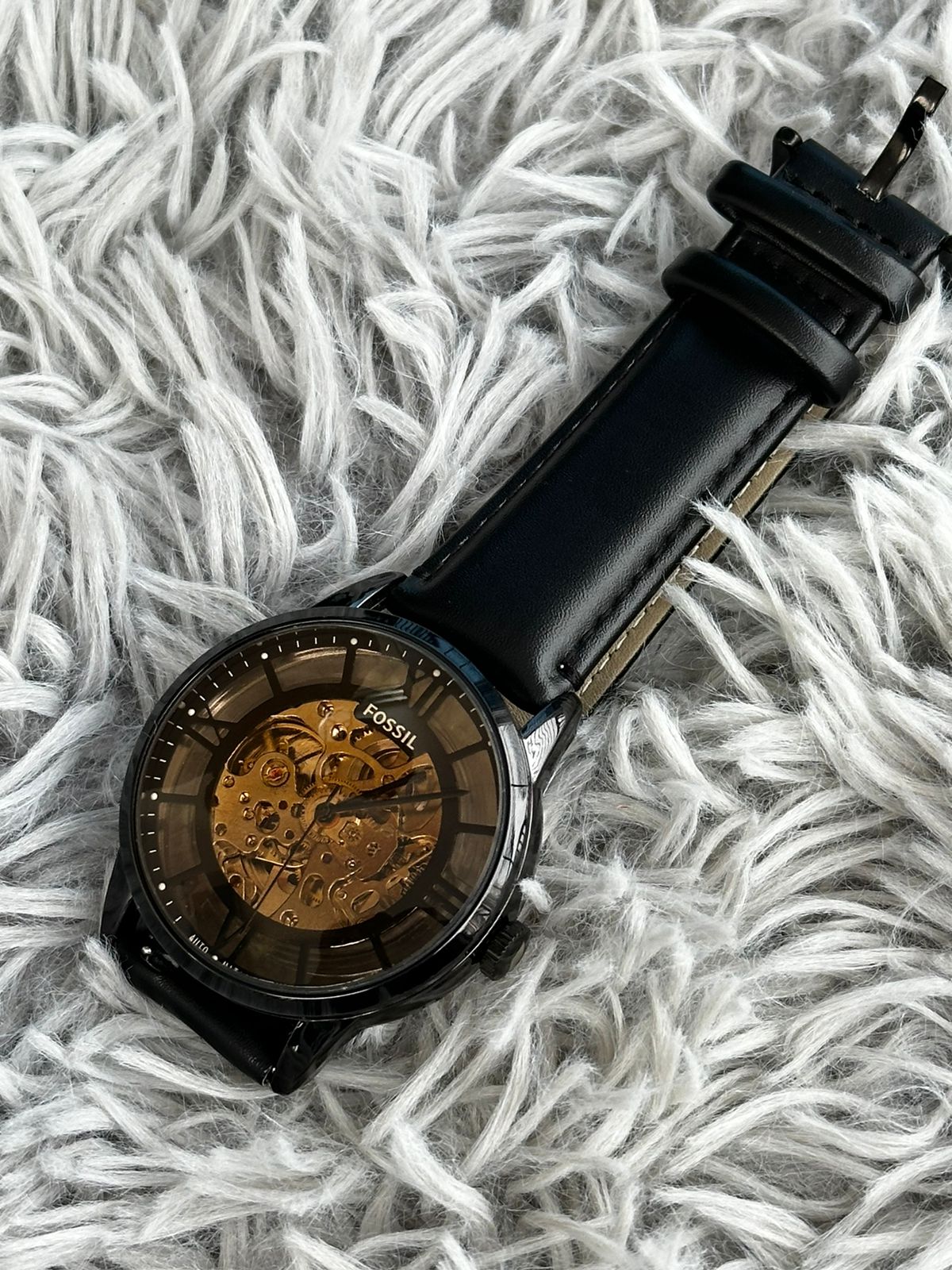 Fossil Automatic 9657 Black Leather (AA Grade )