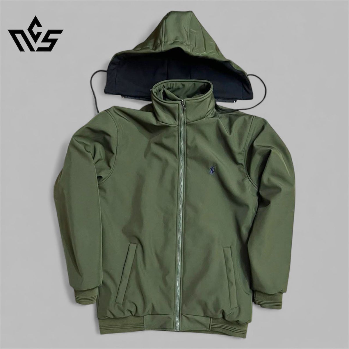 Premium Winter Heavy Jacket With Hoodie - Olive
