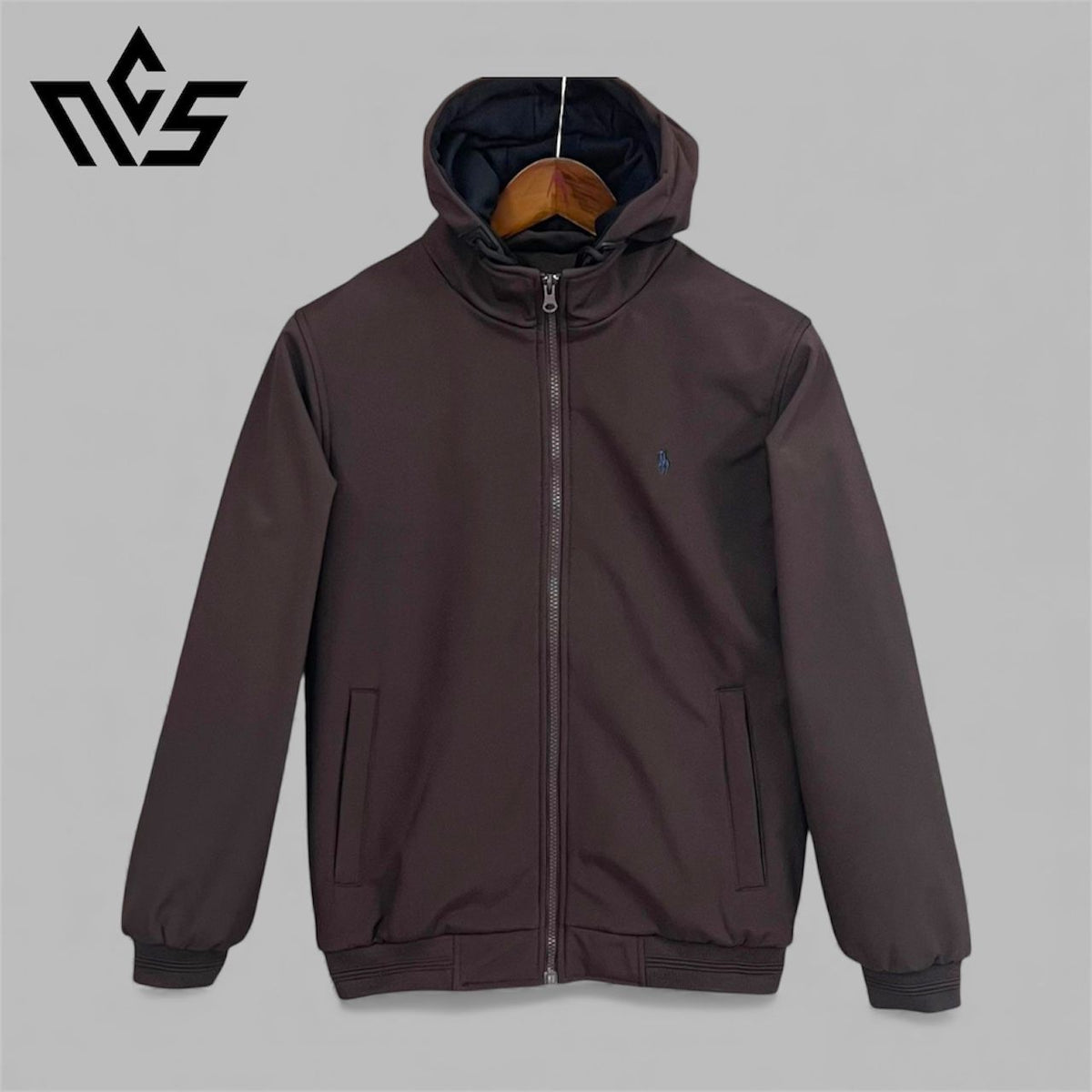 Premium Winter Heavy Jacket With Hoodie - Chocolate