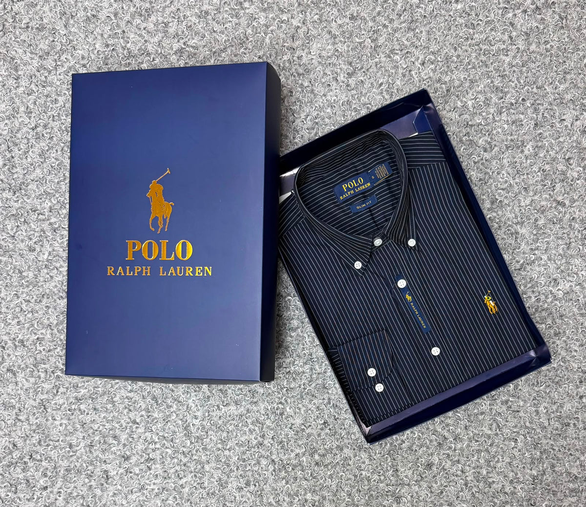RL - SIGNATURE DARK NAVY STRIPE