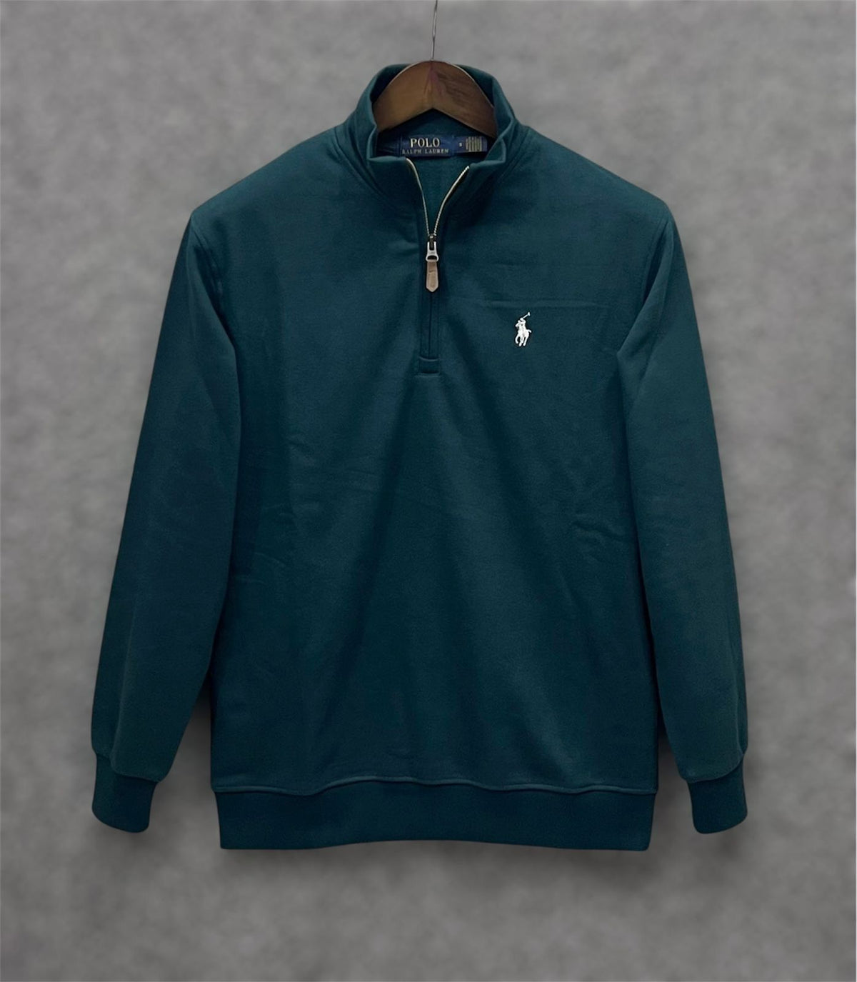 HALF ZIP SWEATSHIRT - SEA GREEN