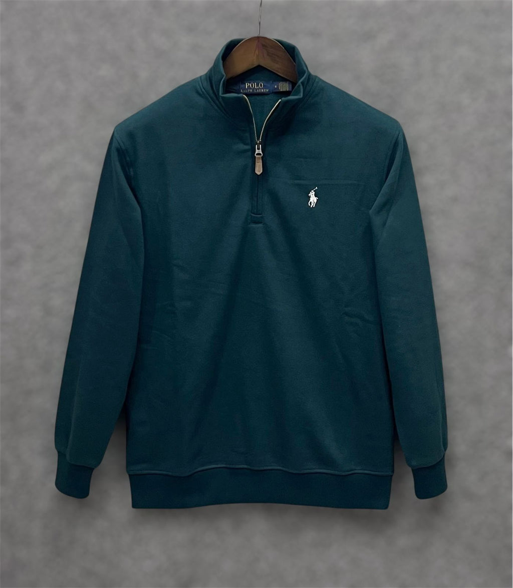 HALF ZIP SWEATSHIRT - SEA GREEN