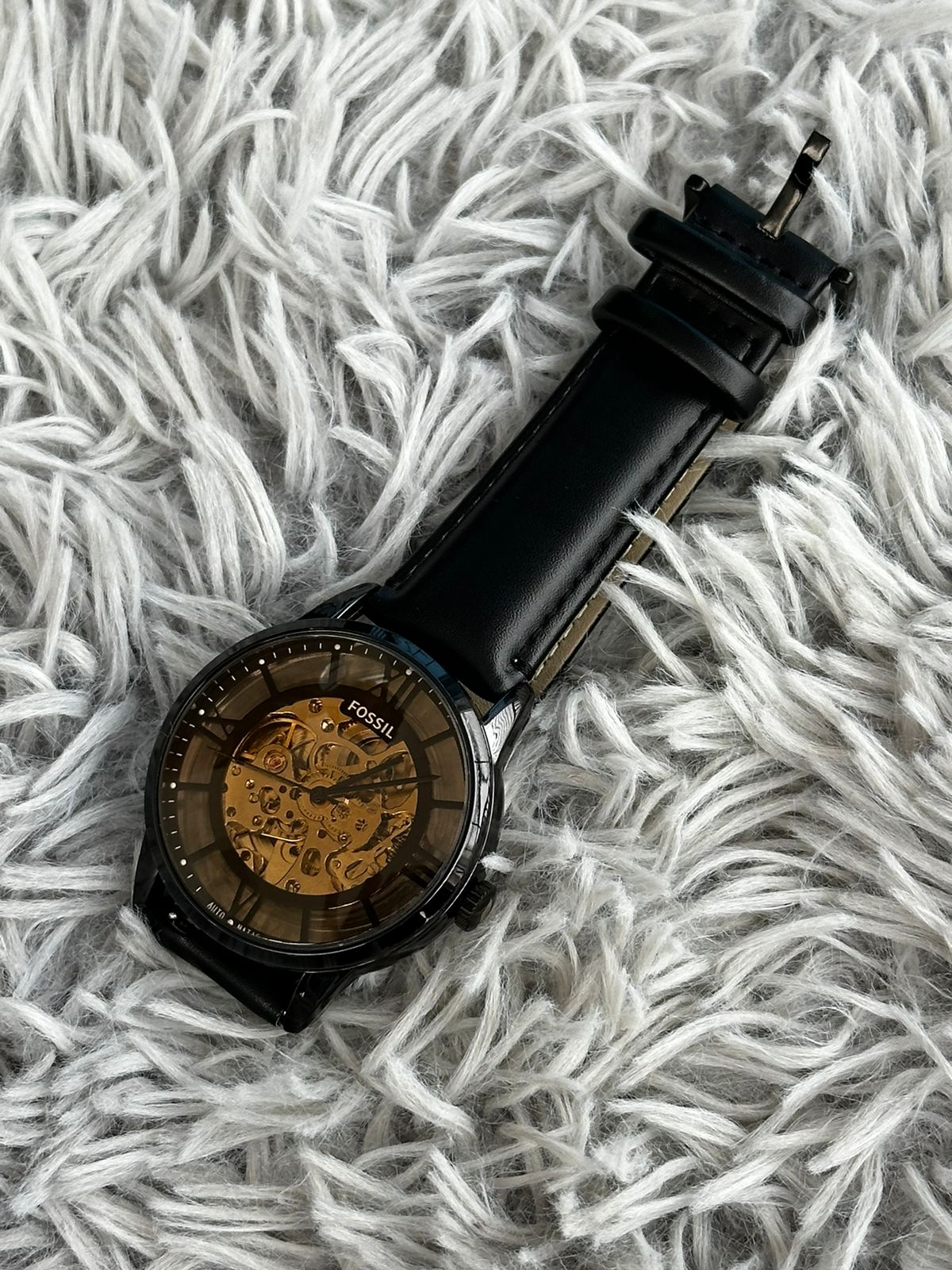 Fossil Automatic 9657 Black Leather (AA Grade )