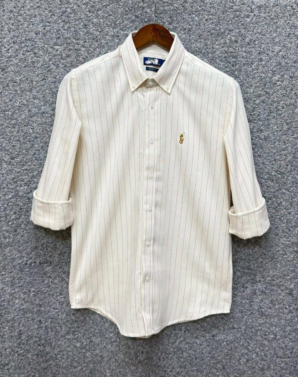 RL - CREAM AND RED STRIPE
