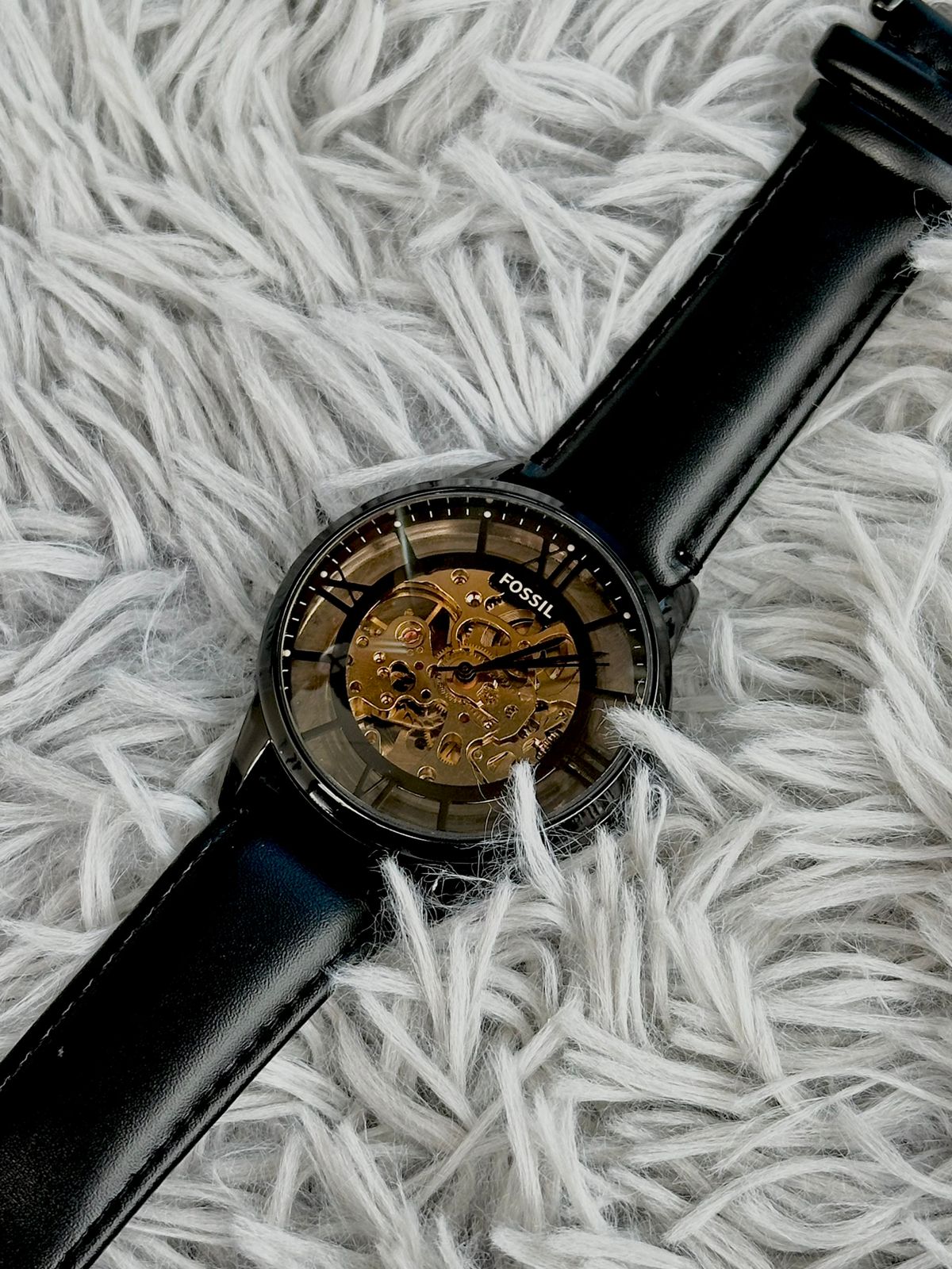 Fossil Automatic 9657 Black Leather (AA Grade )