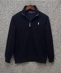 HALF ZIP SWEATSHIRT - Black