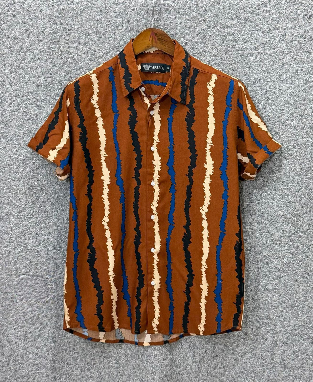 HAWAI SHIRT - BRICK STRIPE