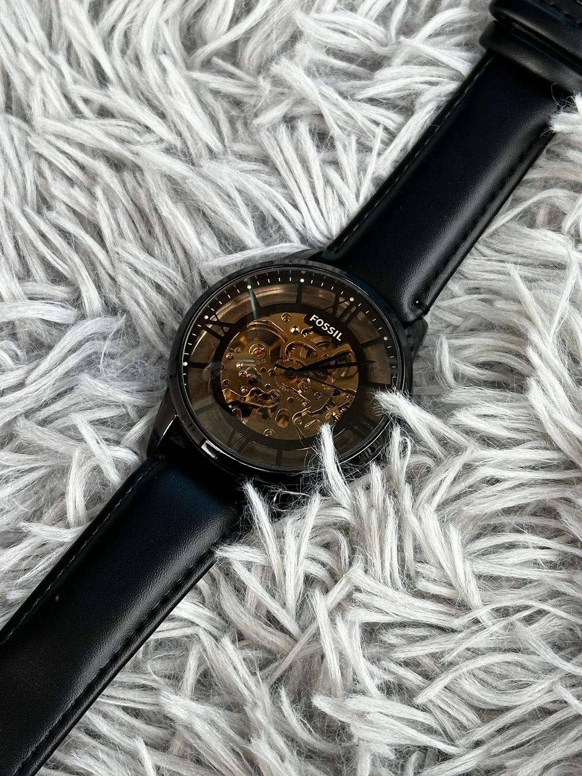 Fossil Automatic 9657 Black Leather (AA Grade )