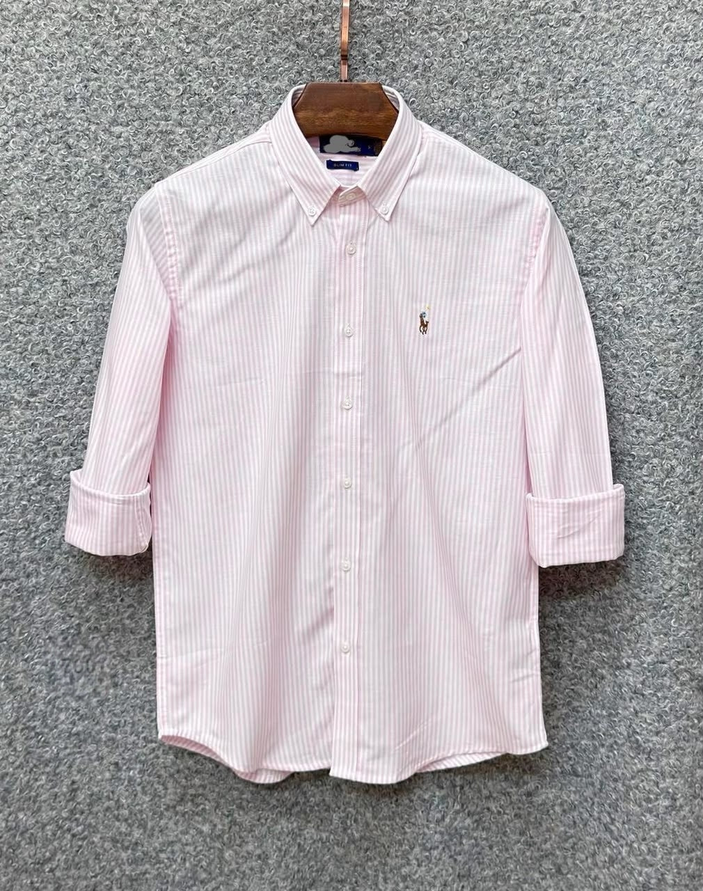 Premium Stripe Full Sleeve Shirt Pink Stripe