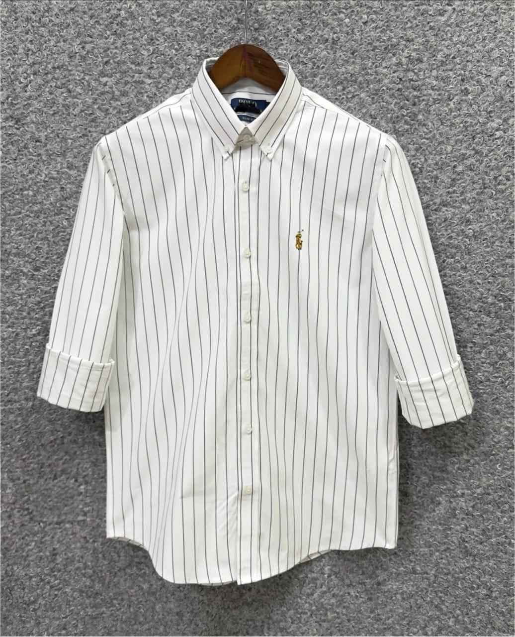 RL- NEW WHITE BLACK STRIPE