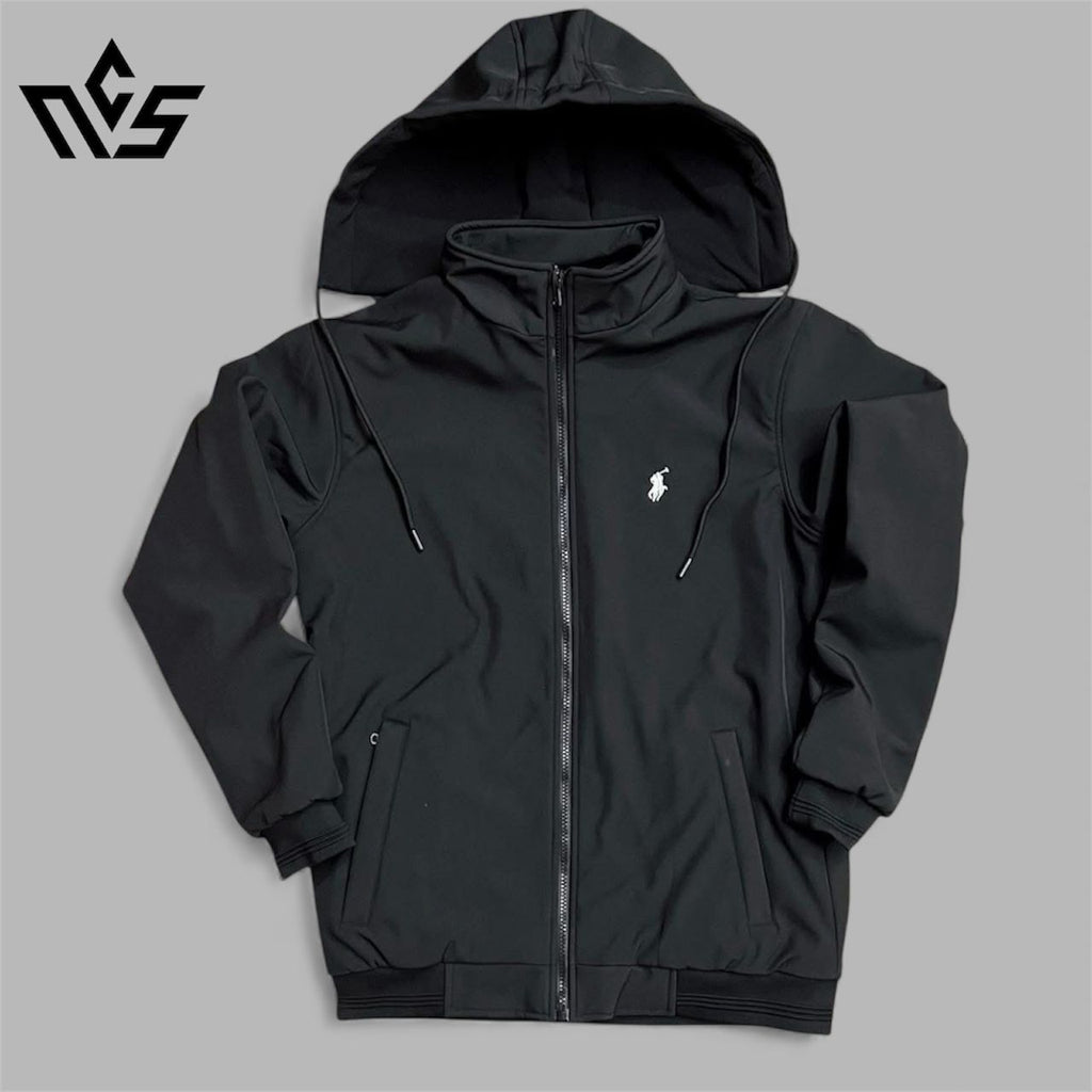 Premium Winter Heavy Jacket With Hoodie - Black