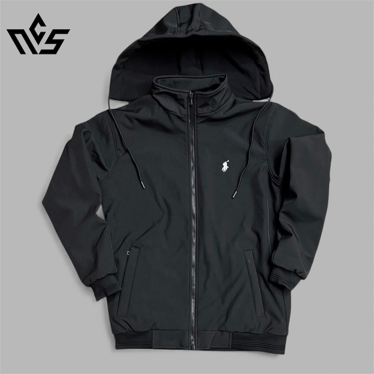 Premium Winter Heavy Jacket With Hoodie - Black