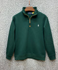 Premium Half Zip Pullover Jacket Dark Green