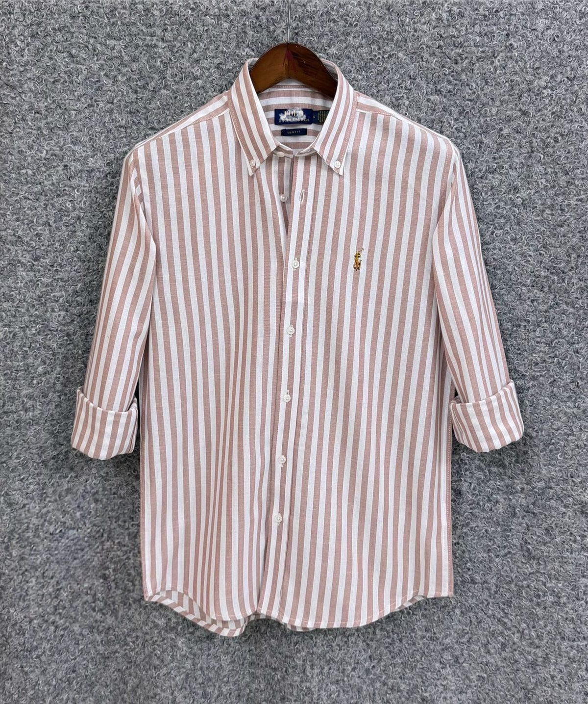 RL - COASTAL BEIGE & WHITE STRIPE