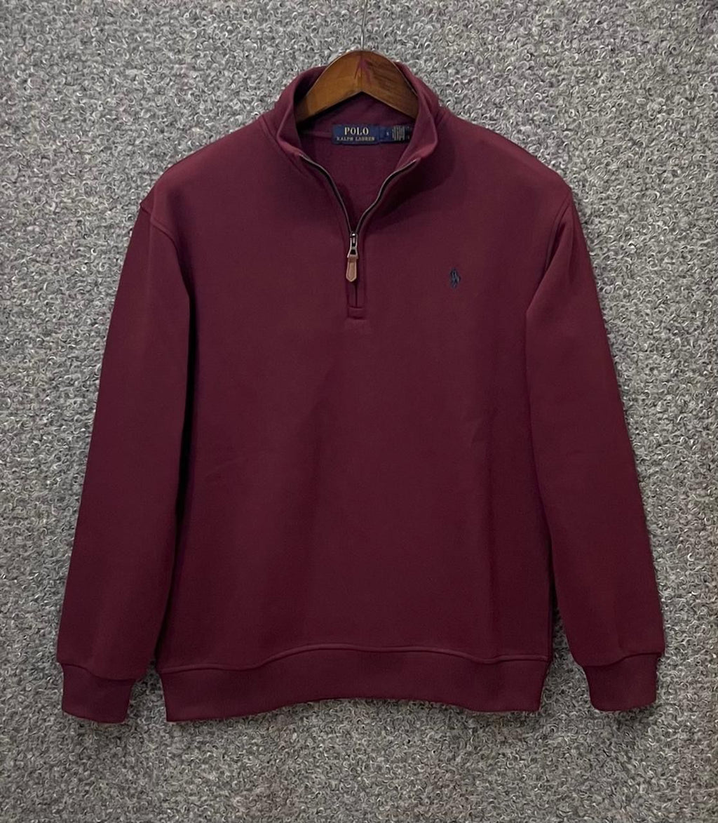 HALF ZIP SWEATSHIRT - Maroon