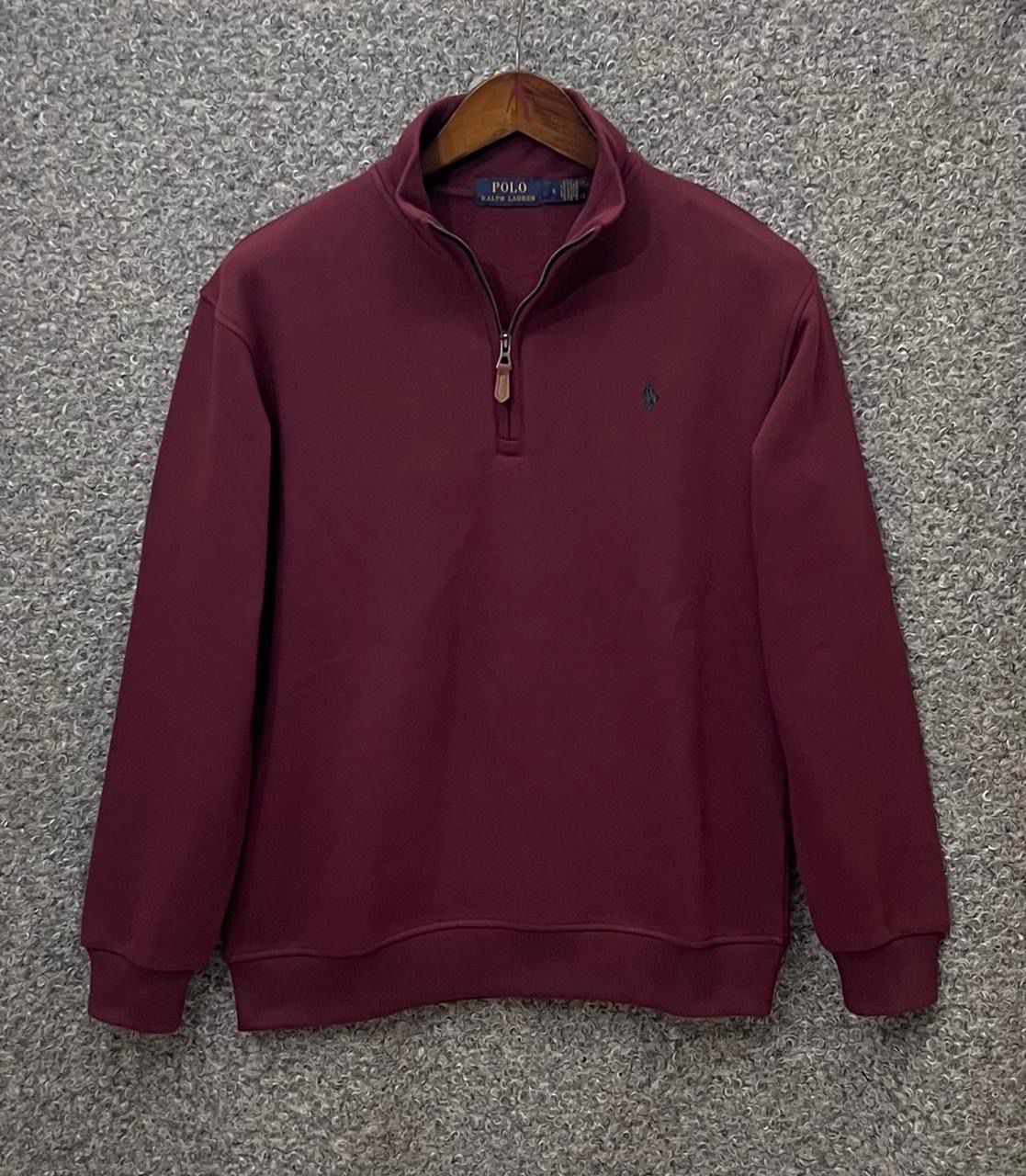 HALF ZIP SWEATSHIRT - Maroon