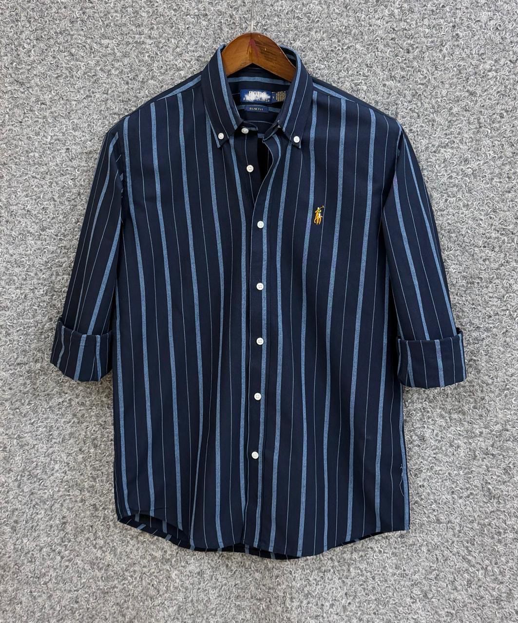 RL BLACK BLUE STRIPE