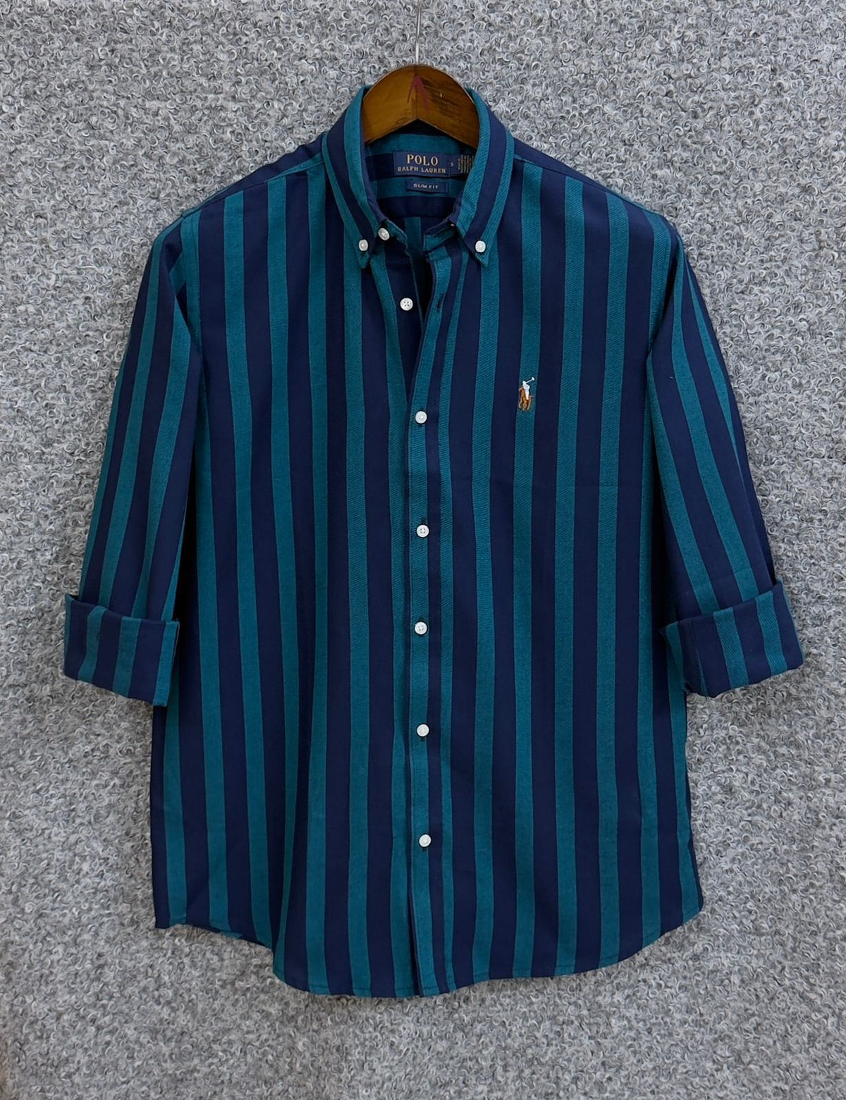 Sea Green & Navy Stripe