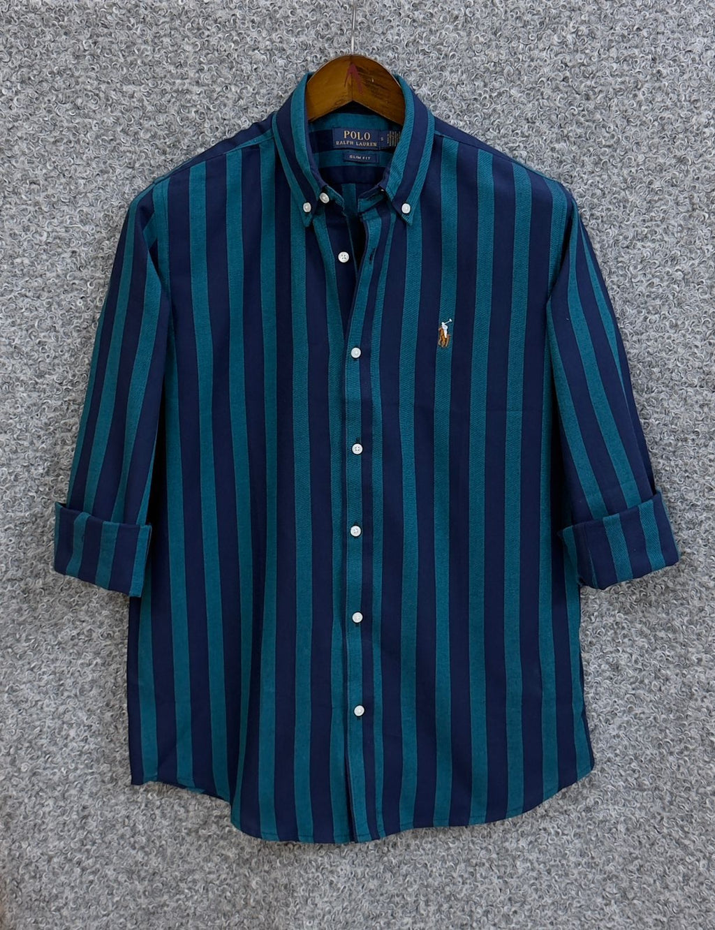 Sea Green & Navy Stripe