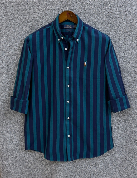 Sea Green & Navy Stripe