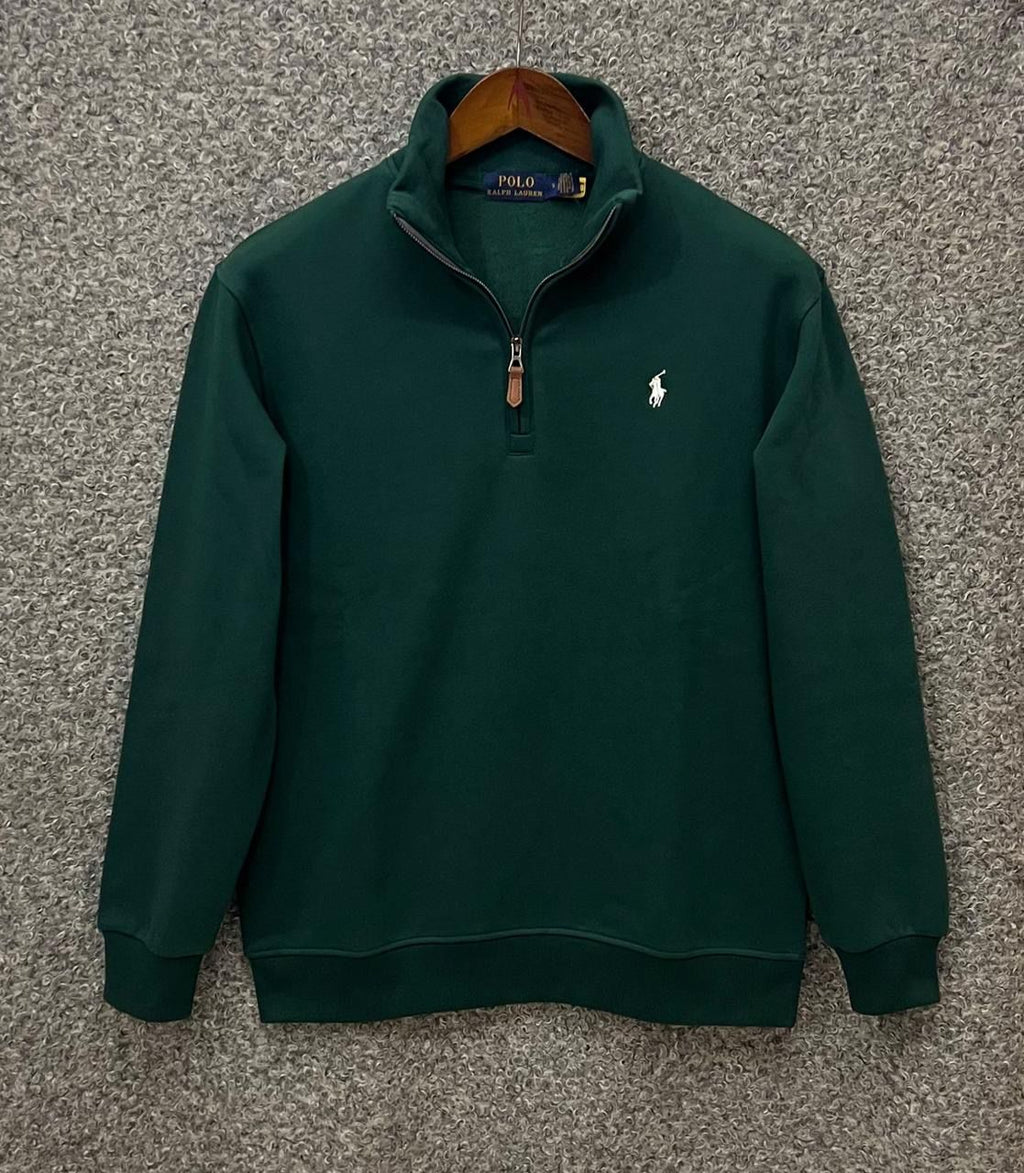 HALF ZIP SWEATSHIRT - Bottle Green