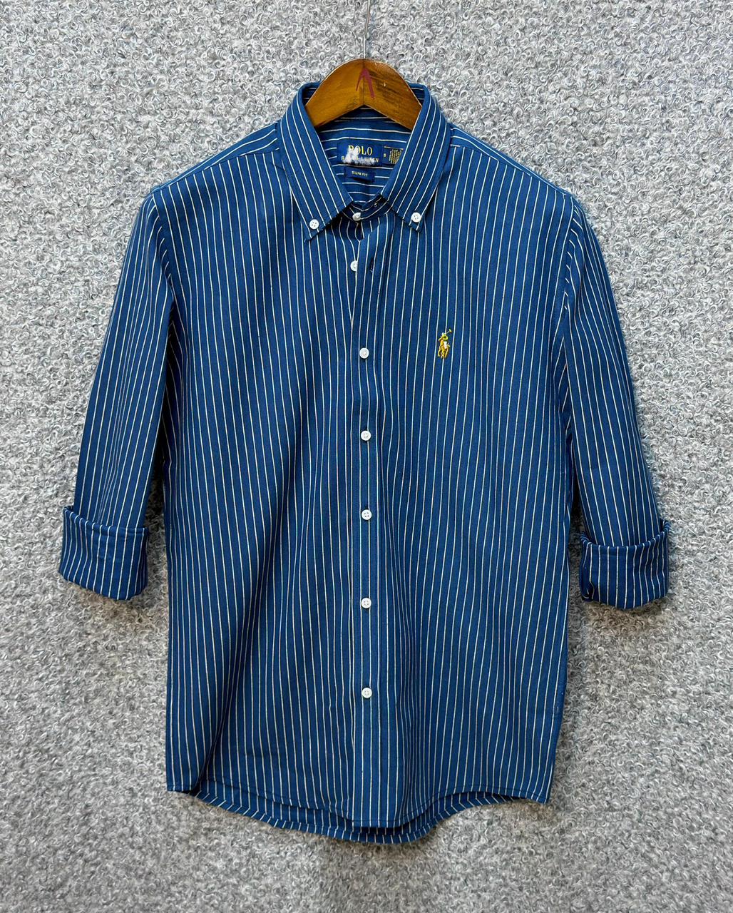 RL - SIGNATURE MIDNIGHT BLUE STRIPE