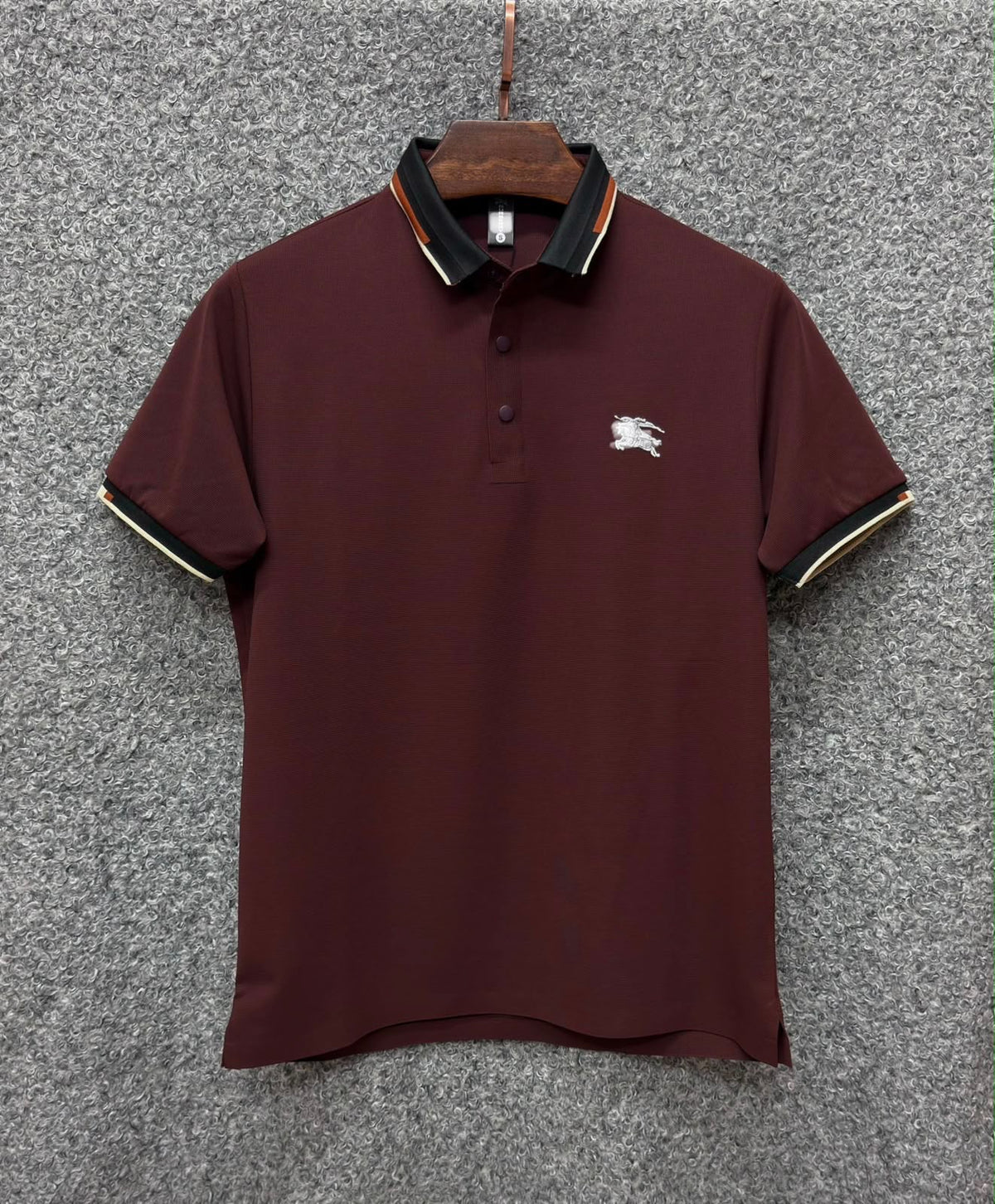 BUR CHINA COTTTON POLO - COFFEE